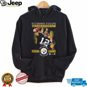 Men's Pittsburgh Steelers Terry Bradshaw Hall of Fame Name and Number T Shirt
