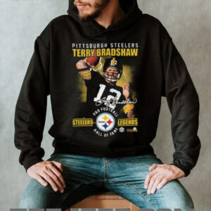 Men's Pittsburgh Steelers Terry Bradshaw Hall of Fame Name and Number T Shirt