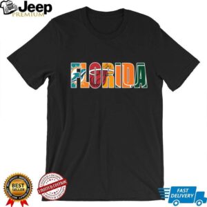 Miami Dolphins & Heat & Gators Wordmark TeeMiami Dolphins & Heat & Gators Wordmark Tee Shirt