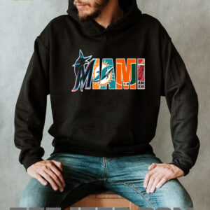 Miami Dolphins & Marlins Crossover Graphic T Shirt