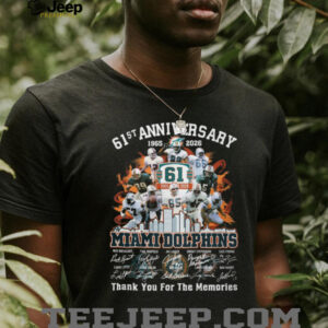 Miami Dolphins Players Signatures Thank You For The Memories Tee