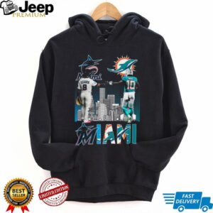 Miami Dolphins Tyreek Hill & Jean Segura Crossover Graphic T Shirt