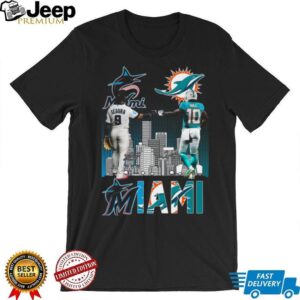 Miami Dolphins Tyreek Hill & Jean Segura Crossover Graphic T Shirt