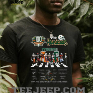 Miami Hurricanes 100th Anniversary Commemorative Signatures T Shirts