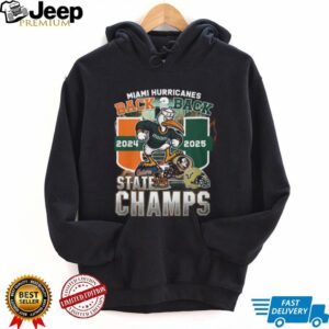 Miami Hurricanes Back 2 Back 2024 2025 State Champs T Shirt
