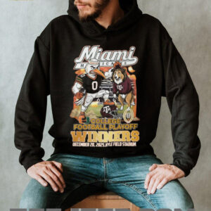 Miami Hurricanes Beat Texas A&M 2025 CFP First Round Winners Mascot T Shirt Miami Hurricanes Beat Texas A&M 2025 CFP First Round Winners Mascot T Shirt