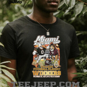 Miami Hurricanes Beat Texas A&M 2025 CFP First Round Winners Mascot T Shirt