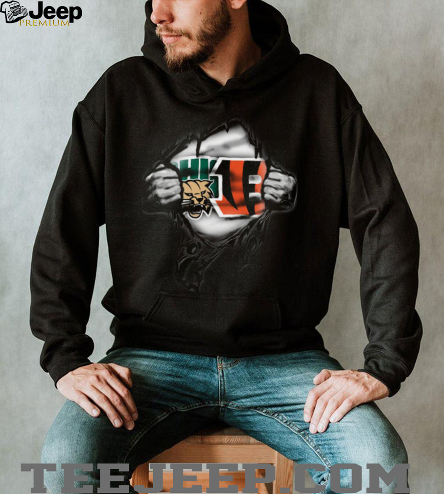 Miami Hurricanes Sebastian Mascot Ripped Graphic T Shirt Miami Hurricanes Sebastian Mascot Ripped Graphic T Shirt