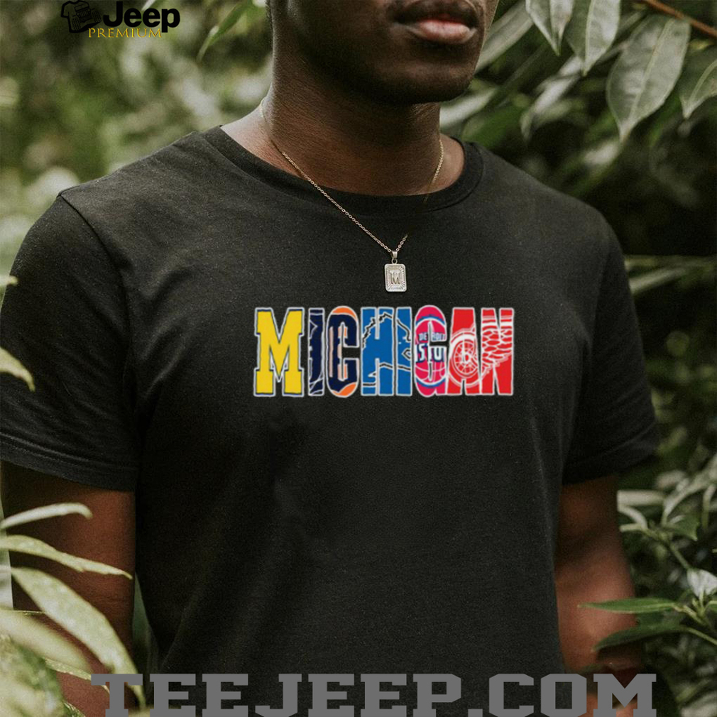 Michigan Sports Mashup T Shirt Michigan Sports Mashup T Shirt