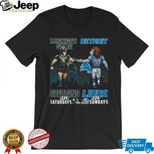 Michigan State Spartans x Detroit Lions Crossover Shirt