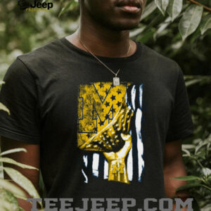 Michigan Wolverines Americana Vertical Flag T Shirt