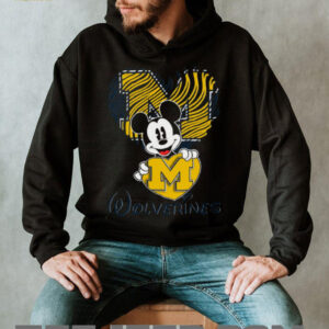 Michigan Wolverines Blue 84 Disney Mickey Short Sleeve Fashion T Shirt