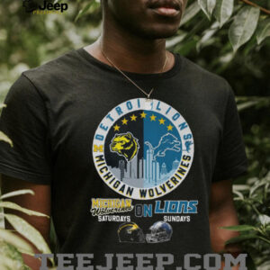Michigan Wolverines & Detroit Lions Game Day Crossover Shirt