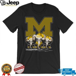Michigan Wolverines Fab Five Elephants Graphic T Shirt