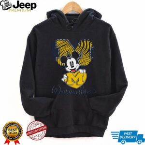 Michigan Wolverines Mickey Mouse Heart T Shirt