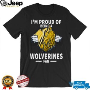 Michigan Wolverines Ripped Effect Fan T Shirt