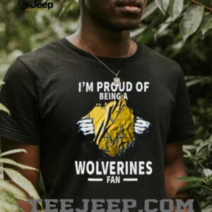 Michigan Wolverines Ripped Effect Fan T Shirt