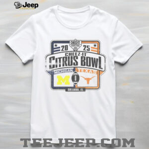 Michigan Wolverines vs Texas Longhorns Cheez It Citrus Bowl 2025 logo shirt