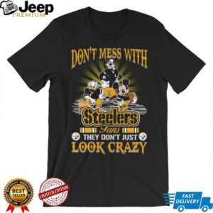 Mickey, Donald, & Goofy Pittsburgh Steelers Huddle Up T Shirt