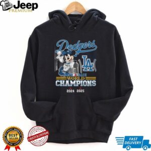 Mickey Mouse x Los Angeles Dodgers Back 2 Back 2024 2025 World Series Champions T Shirt