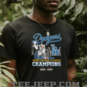 Mickey Mouse x Los Angeles Dodgers Back 2 Back 2024 2025 World Series Champions T Shirt