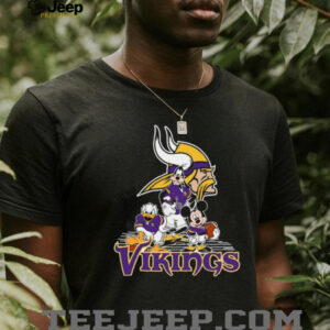 Minnesota Vikings Disney Characters Mickey Donald Goofy NFL T Shirt