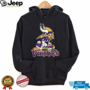 Minnesota Vikings Disney Characters Mickey Donald Goofy NFL T Shirt