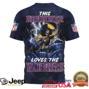 Minnesota Vikings Official NFL Drummer 3D Shirt