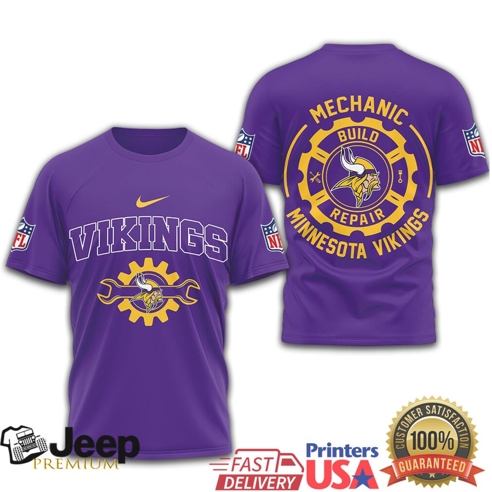 Minnesota Vikings Official NFL Mechanic 3D Shirt Minnesota Vikings Official NFL Mechanic 3D Shirt