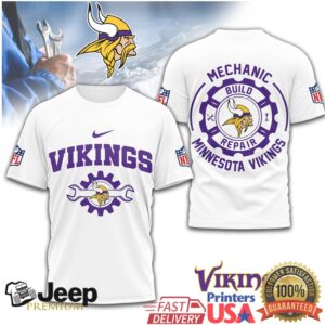 Minnesota Vikings Official NFL Mechanic 3D Shirt