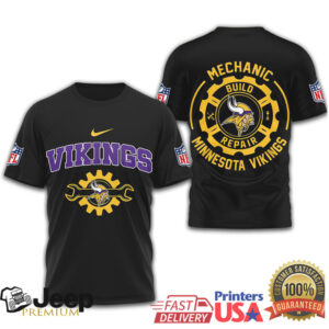 Minnesota Vikings Official NFL Mechanic 3D Shirt