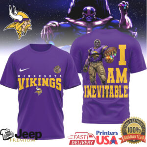 Minnesota Vikings Official NFL Thanos 3D Shirt