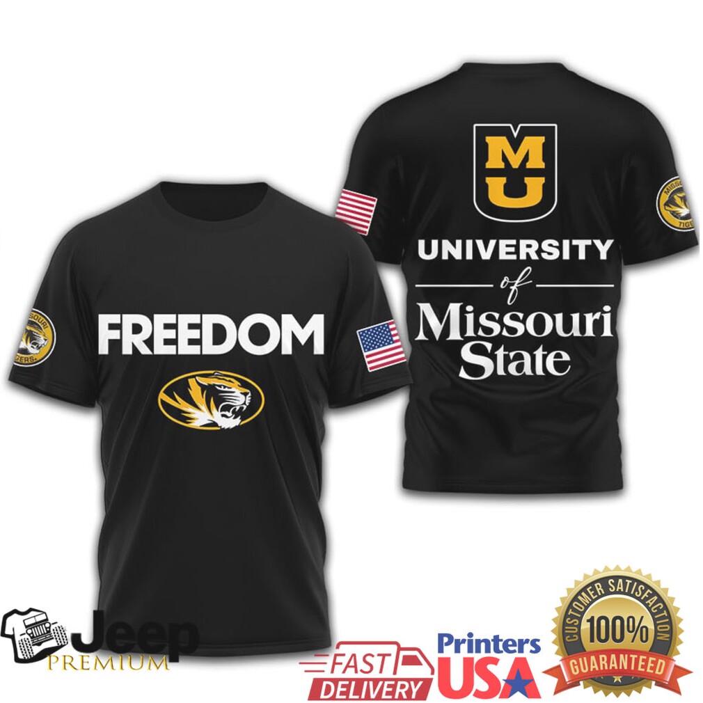 Missouri Tigers Official NCAA Freedom 3D Shirt Missouri Tigers Official NCAA Freedom 3D Shirt