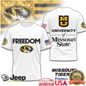 Missouri Tigers Official NCAA Freedom 3D Shirt