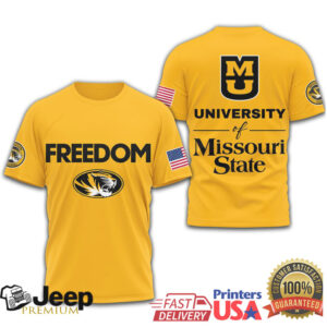 Missouri Tigers Official NCAA Freedom 3D Shirt
