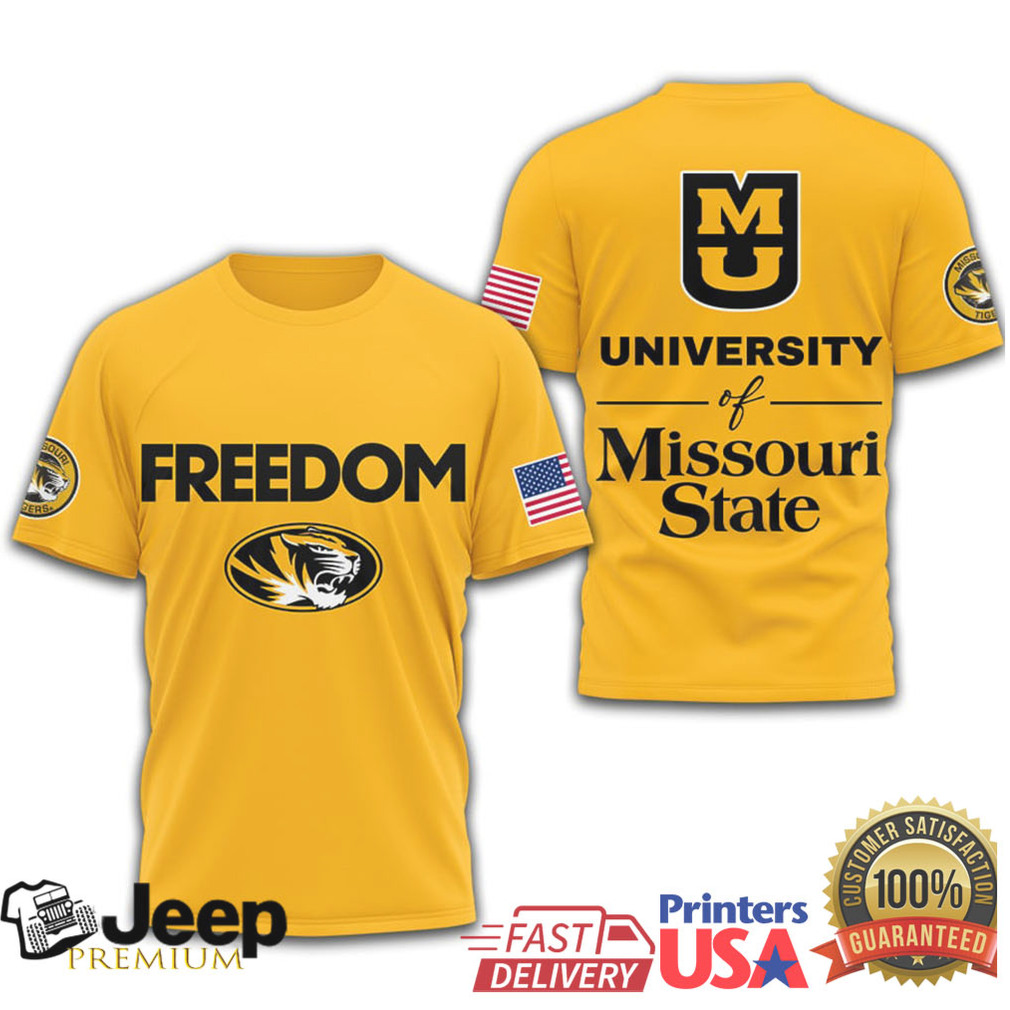 Missouri Tigers Official NCAA Freedom 3D Shirt Missouri Tigers Official NCAA Freedom 3D Shirt