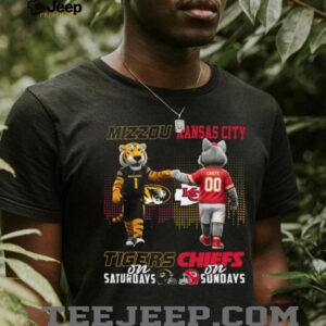 Mizzou Tigers & Kansas City Chiefs Saturdays & Sundays Fan T Shirt