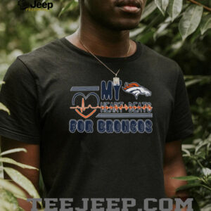 My Heart Beats For Broncos Black Long Sleeve Shirt My Heart Beats For Broncos Black Long Sleeve Shirt