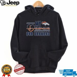 My Heart Beats For Broncos Black Long Sleeve Shirt