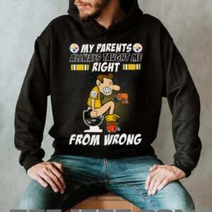 My Parents Always Taught Me Right From Wrong Funny Steelers Fan T Shirt