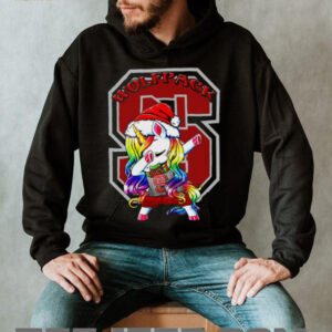 NC State Wolfpack Dabbing Unicorn Christmas T Shirt