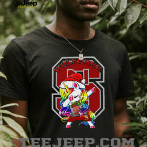 NC State Wolfpack Dabbing Unicorn Christmas T Shirt