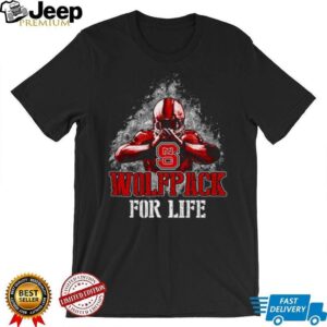 NC State Wolfpack Wolfpack For Life Football Graphic T Shirt NC State Wolfpack Wolfpack For Life Football Graphic T Shirt