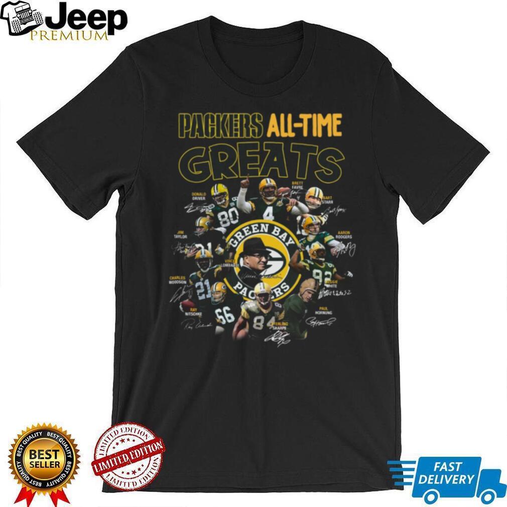 NFL Green Bay Packers All Time Greats Shirt back view