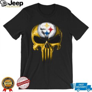 NFL Pittsburgh Steelers Skull Design T Shirt
