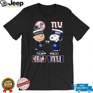 NY Baseball & Football Charlie Brown Collectible T Shirt