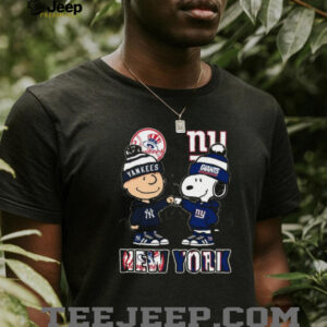 NY Baseball & Football Charlie Brown Collectible T Shirt
