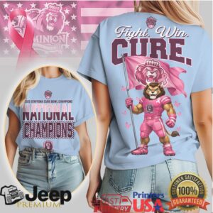 National Champions Fight. Win. CURE. Breast Cancer Awareness T Shirt National Champions Fight. Win. CURE. Breast Cancer Awareness T Shirt