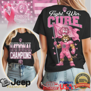 National Champions Fight. Win. CURE. Breast Cancer Awareness T Shirt