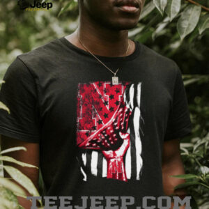 Nebraska Cornhuskers Distressed American Flag Graphic T Shirt